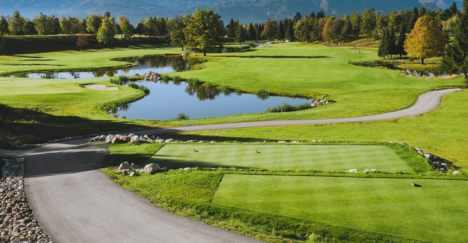 Royal Bled Golf Club, Slovenia, parkland fairways below the Julian Alps