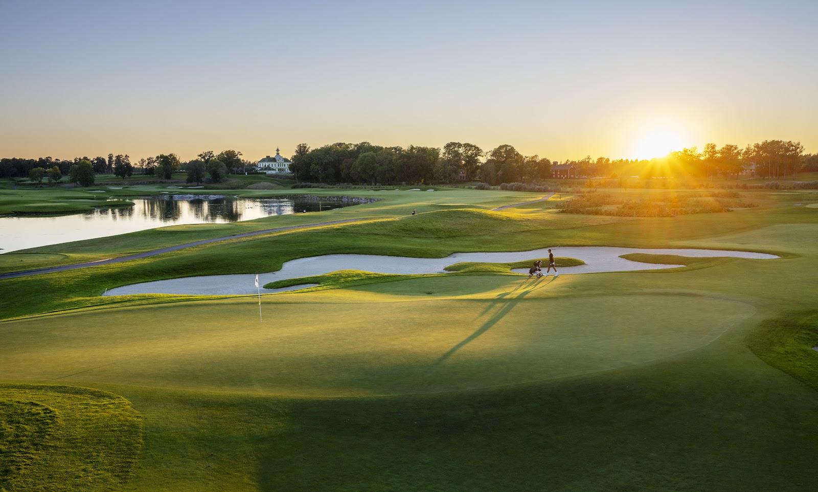 Bro Hof Slott Golf Club Stadium Course beside Lake Malaren near Stockholm, Sweden