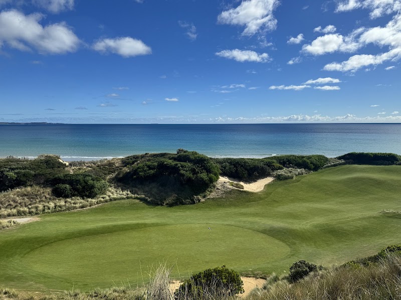 Barnbougle Lost Farm, Bill Coore links rolling through steep coastal dunes in Tasmania
