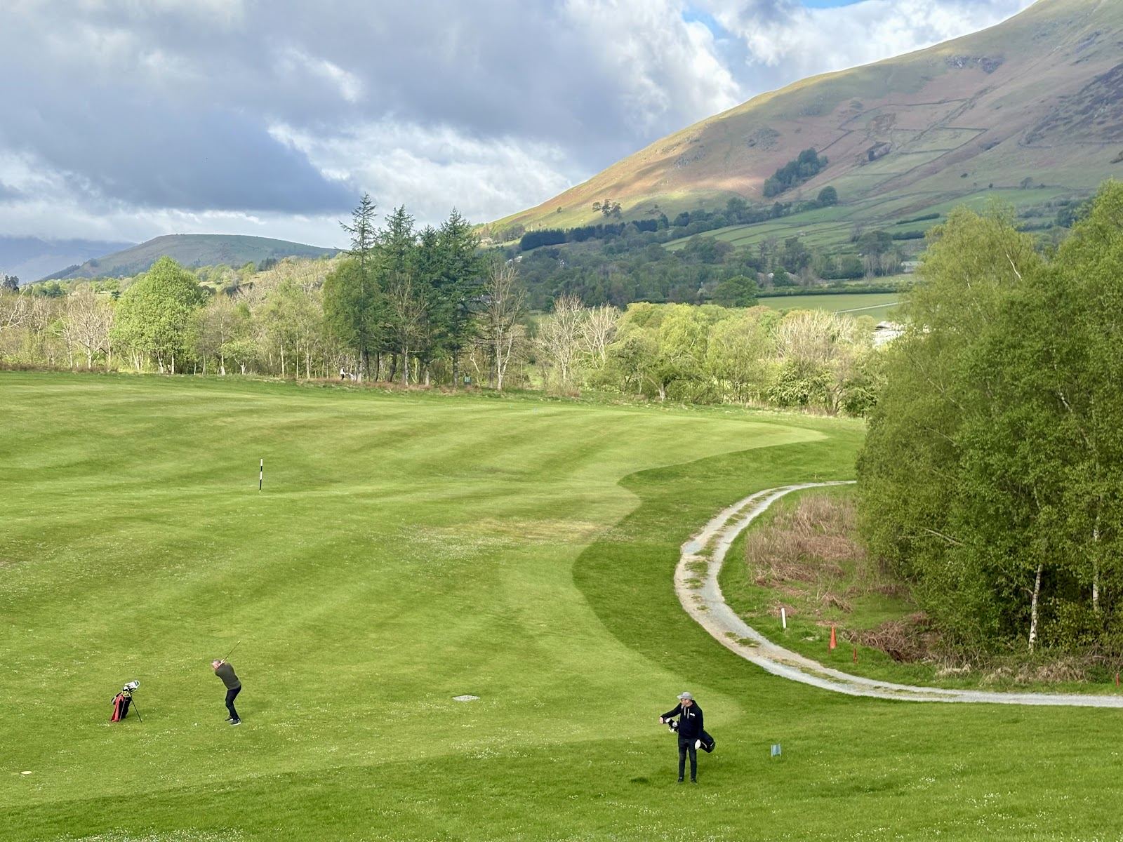 Keswick Golf Club, fairway running beneath the Blencathra fells in the Lake District